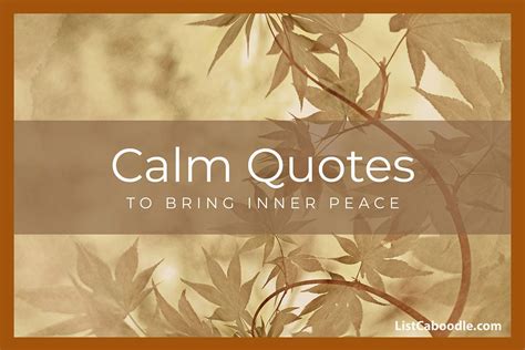 71 Calm Quotes To Bring Inner Peace Serenity Calm