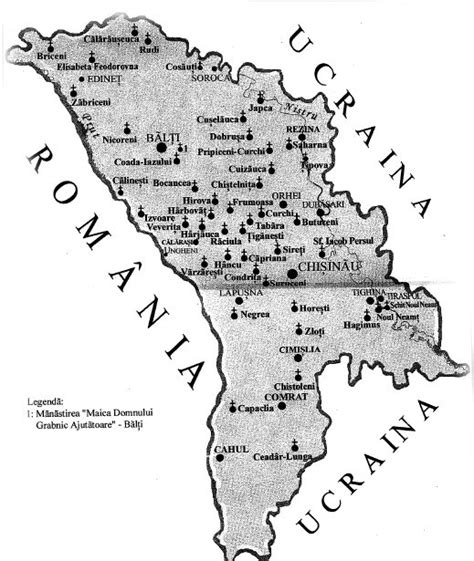 Harta Manastirilor Din Moldova Harta