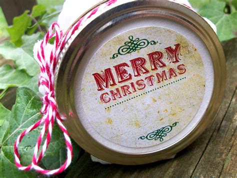 Vintage Christmas Canning Jar Label Customer Label Ideas Onlinelabels