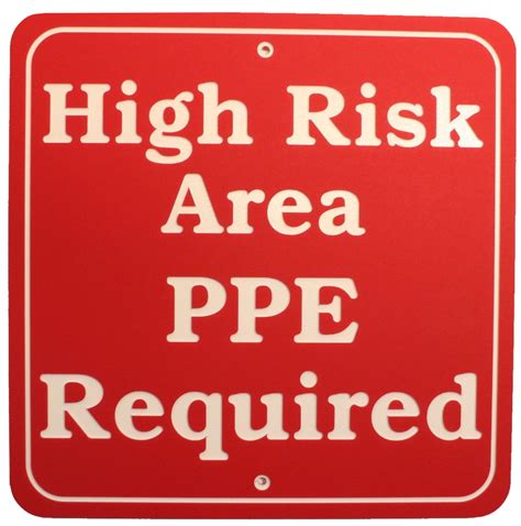 High Risk Area PPE Required Sign Indoor/Outdoor 11x | Etsy