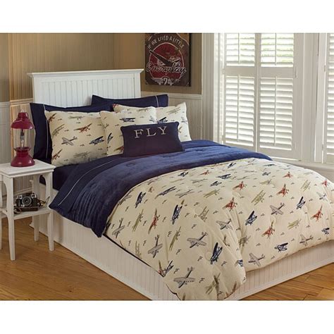 It feels like you are getting this comforter set for free. Microplush Boys' Printed Vintage Airplane Polyester 3 ...