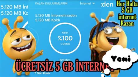 Turkcell Yeni kampanya 5 GB Turkcell Bedava İnternet YouTube