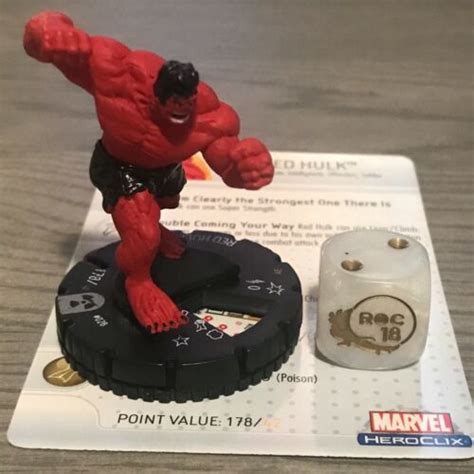 Marvel Heroclix Incredible Hulk 028 Red Hulk Rare Ebay