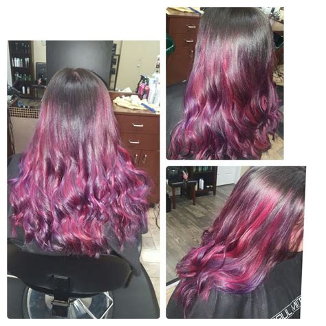Purple And Pink Balyage With Paul Mitchell Xg Pop Hair Styles Hair