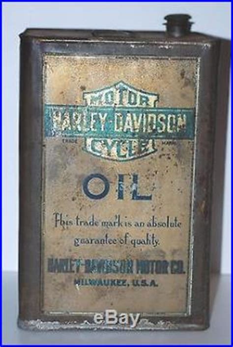 Very Rare Vintage Harley Davidson Gal Oil Can Patent June St