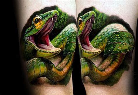 50 3d Snake Tattoo Designs For Men Reptile Ink Ideas O Tattoo Snake