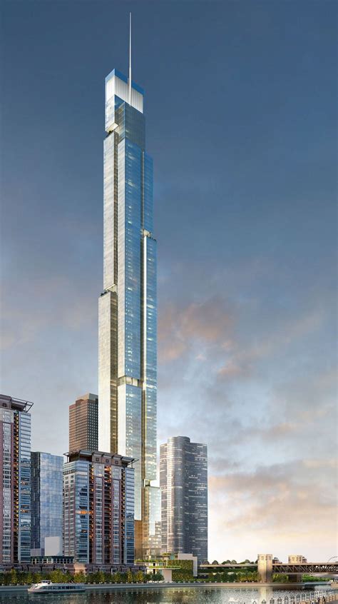 Chicago Lakeshore Tower Futuristic Architecture Skyscraper