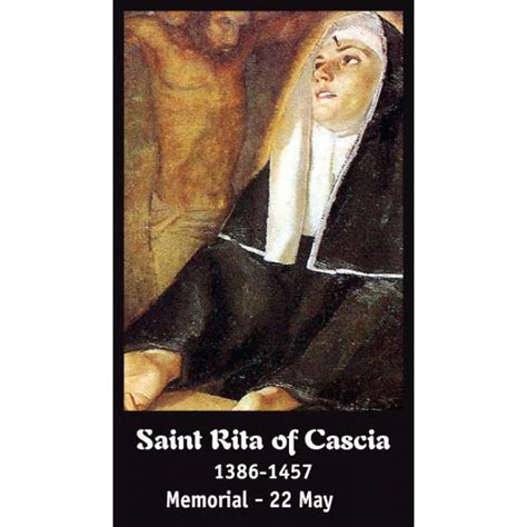 Prayer Cards Holy Cards Saint Rita Prayer Card 50 Pack