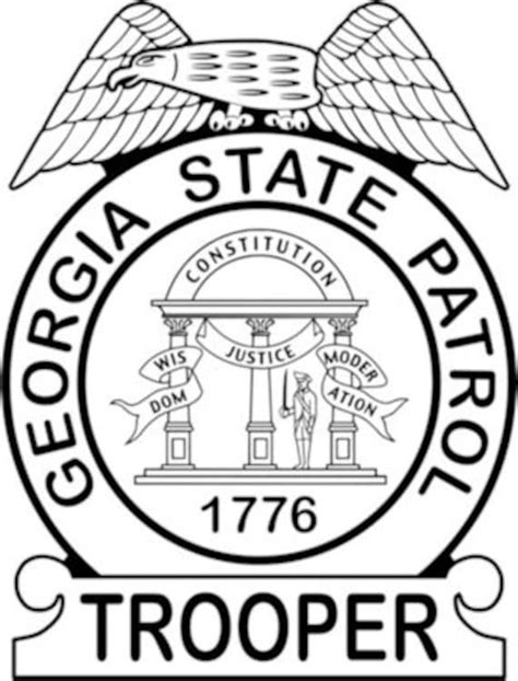 Georgia State Police Badge Vector Dxf Ai And Svg File Etsy Finland