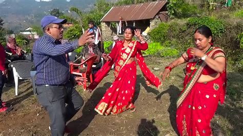 हेरु हेरु लाउनी लोकल पन्चेबाजा डान्स nepali panche baja dance pokhara 2076 youtube