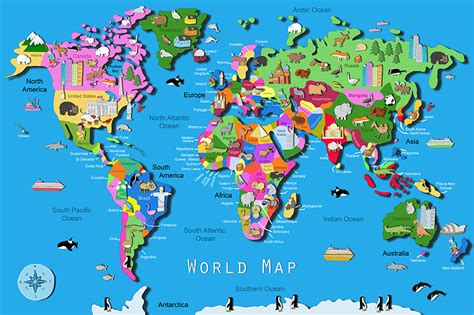 Itss A Jungle In Here Kids World Map