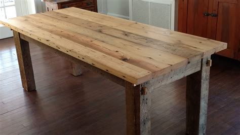 Custom Hand Built Reclaimed Wood Table By Muddy River Building Company