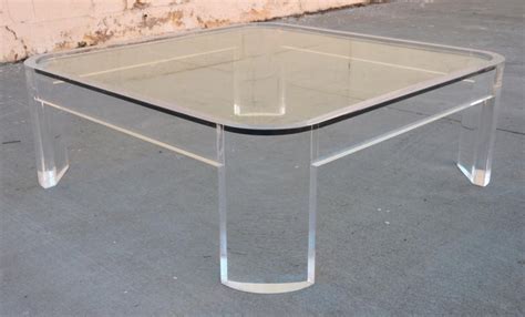 Lucite Coffee Table By Les Prismatiques At 1stdibs