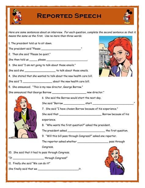 Direct And Indirect Speech Worksheets For Grade Your Home Teacher