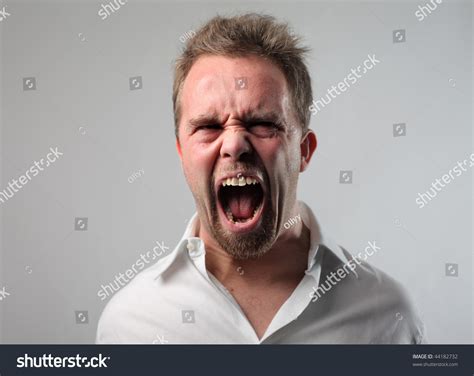 Portrait Of Man In Extreme Rage Stock Photo 44182732 Shutterstock