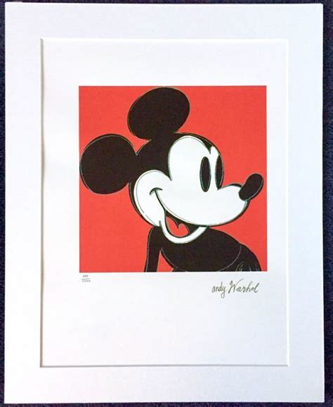 Andy Warhol After Lithograph Mickey Mouse 1986 Barnebys