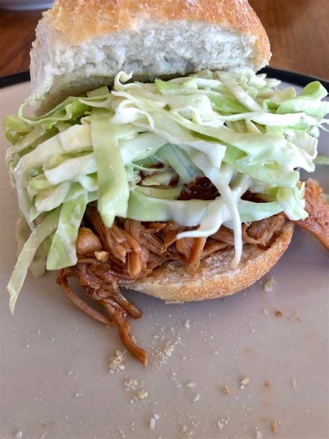 Bbq Pulled Pork Sandwiches With Coleslaw Square Lily Pad
