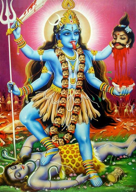 Hinducosmos Kali S Lithographic Print Via Chitravali Com Durga Kali Indian Goddess