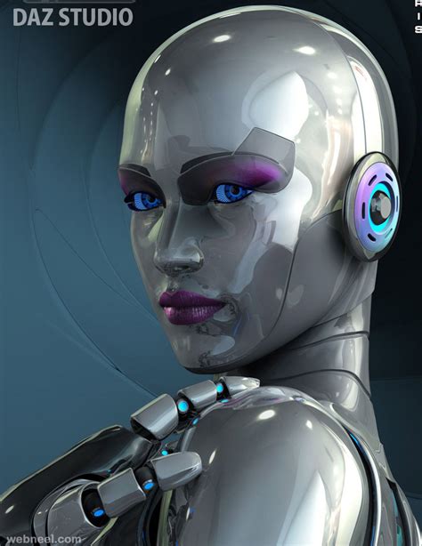 3d Woman Robot Character Design 1