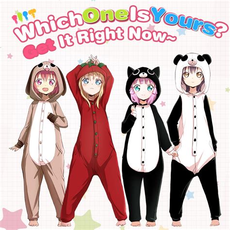 Anime Yuru Yuri Flannel Pajamas Kawaii Doggy Kitty Panda Sleepwear Men