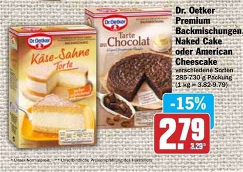Dr Oetker Premium Backmischungen Naked Cake Oder American Cheescake