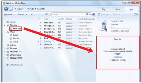 Eine Playliste In Windows Media Player Erstellen Und Auf Einen Sansa