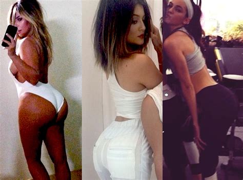 Kylie Jenners Booty Selfie Compare It To Kim Kardashian And Kendall
