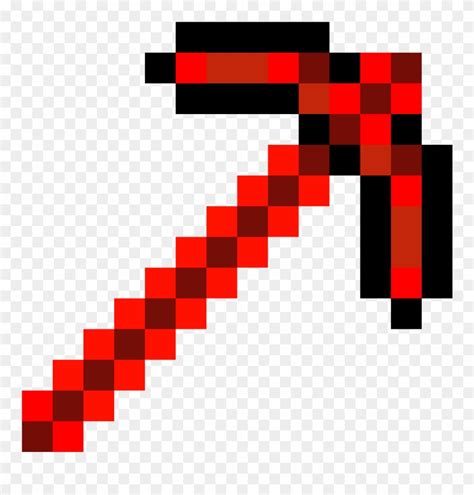 Download Redstone Pickaxe Minecraft Diamond Pickaxe Png Clipart