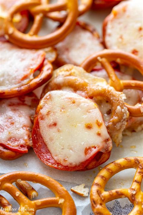 Pretzel Pizza Bites Recipe Appetizer Addiction