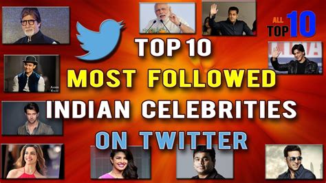 Top 10 Most Followed Indian Celebrities On Twitter Social Media 2016 Youtube