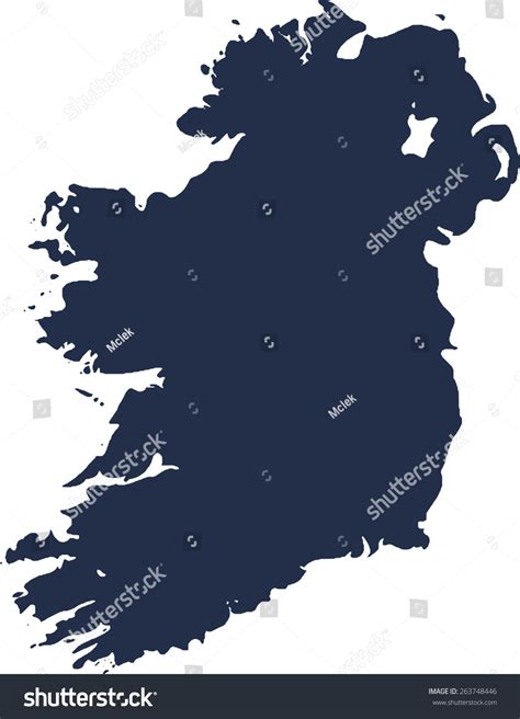 Ireland Vector Map High Detailed 263748446 Shutterstock