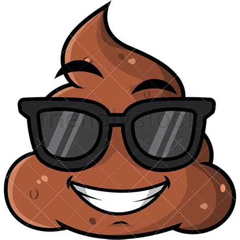 Smelly Poop Emoji Cartoon Vector Clipart Friendlystock
