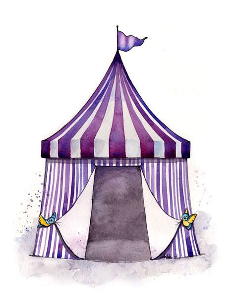 Christy Obalek Circus Tent Illustration Circus Tent Drawing Tent