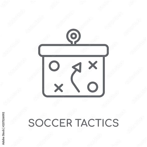 Soccer Tactics Diagram Linear Icon Modern Outline Soccer Tactics