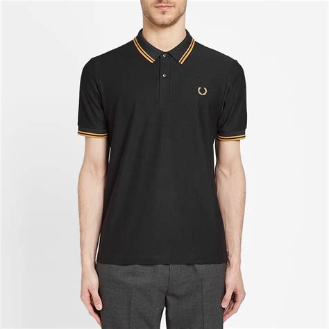 Fred Perry X Miles Kane Tipped Polo Shirt Black End Tw