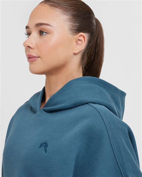 Oner Active All Day Oversized Hoodie Lake Blue Oner Active Uk