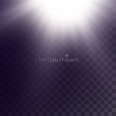 Lens Flare Light Effect Sunbeams With Beams Stock Illustration