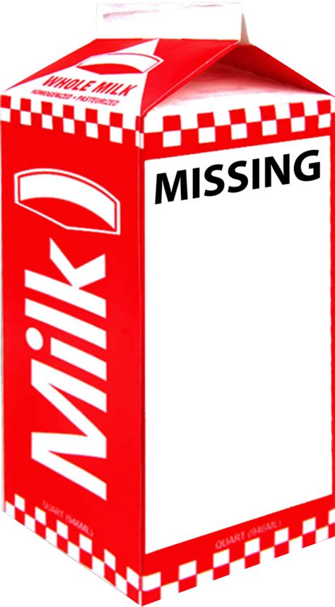 Download Missing Milk Carton Generator Missing Milk Carton Png Image