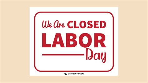 Labor Day Closed Sign Printable Pdf Free