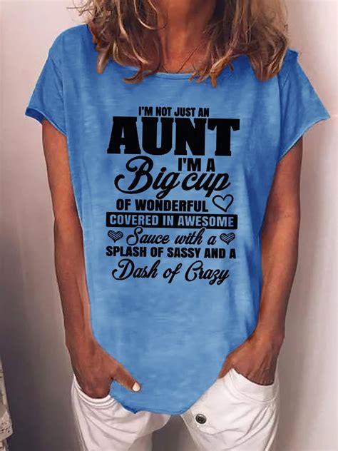 i m not just an aunt women s t shirt lilicloth