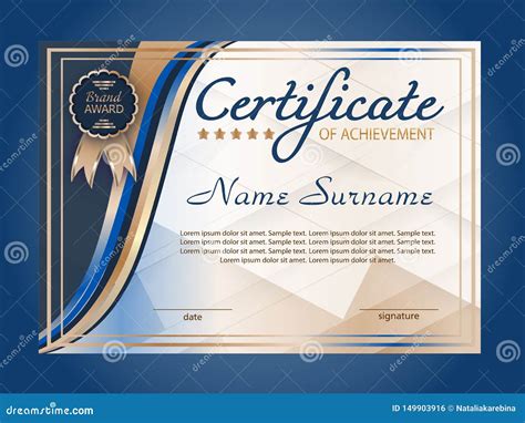 Certificado De Logro Diploma Ganar La Competencia Recompensa Ganador