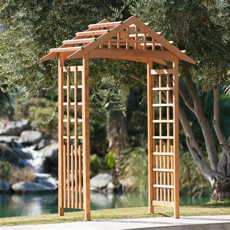 Garden Arbor Patio Archway Wedding Arch Wood Trellis Backyard 8 Foot