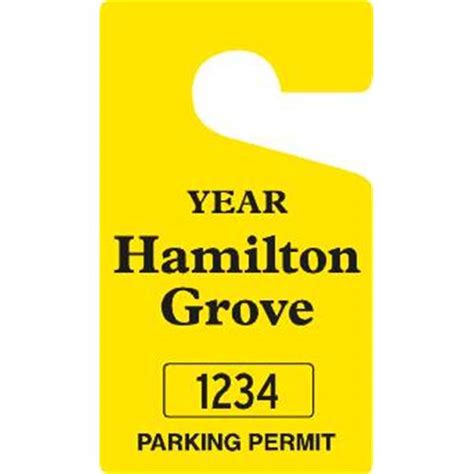 Custom Static Cling Parking Permit 2 X 2 Package Of 100 Hd Supply