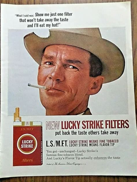 1965 Lucky Strike Cigarette Ad Ill Eat My Hat 225 Picclick