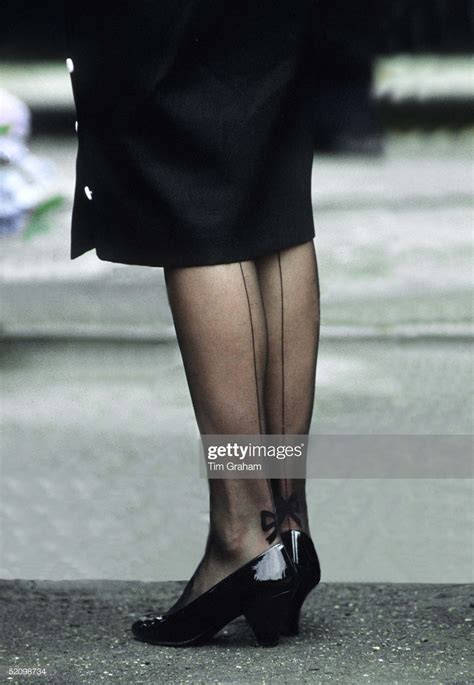 Bow And Seam Detail On Back Of Tights Worn By Diana Princess Of Diana Lady Diana Spencer