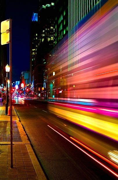 Coloured Street Light Painting Photography Blur Photography