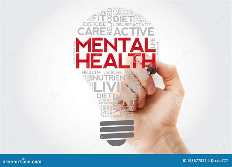 Mental Health Bulb Word Cloud Collage Stock Image Image Of Cloud