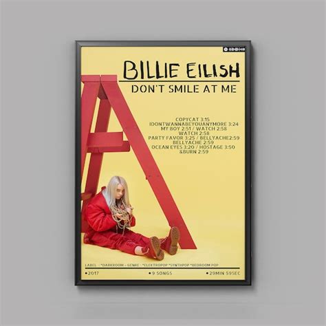 Billie Eilish Poster Etsy