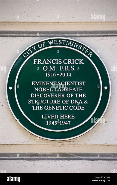 City Of Westminster Green Plaque Marking A Home Of Scientist Francis