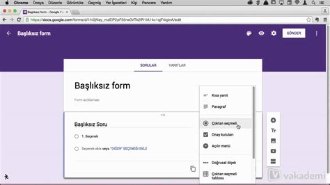 On your main google forms page, click template gallery at the top. Google Forms ile Form Oluşturma ve Google Forms Ekranına ...